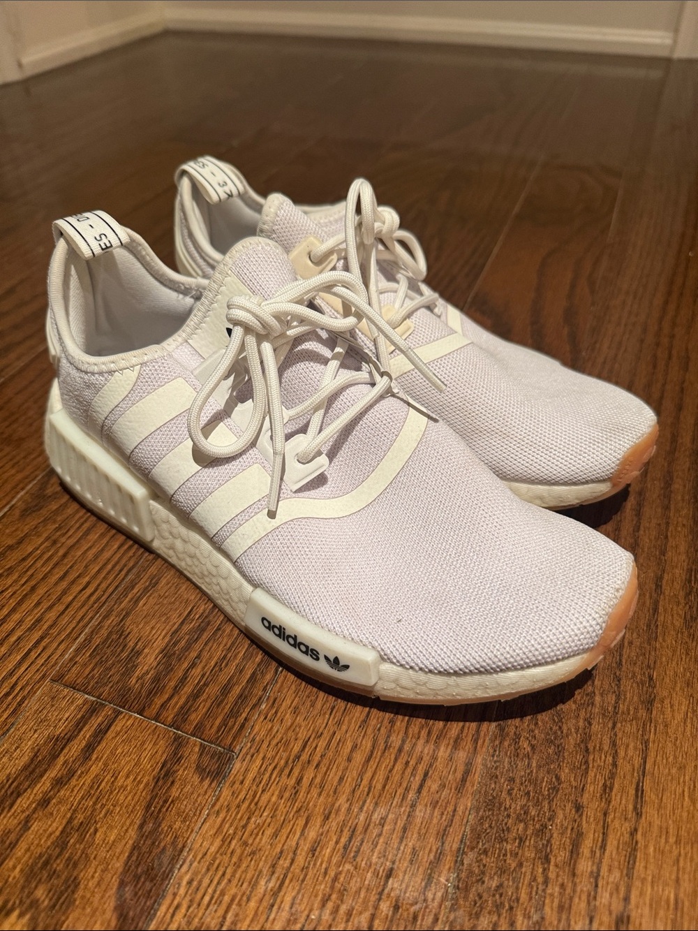 adidas white NMD_R1 Sneakers (men’s US 6, women’s US 7.5)